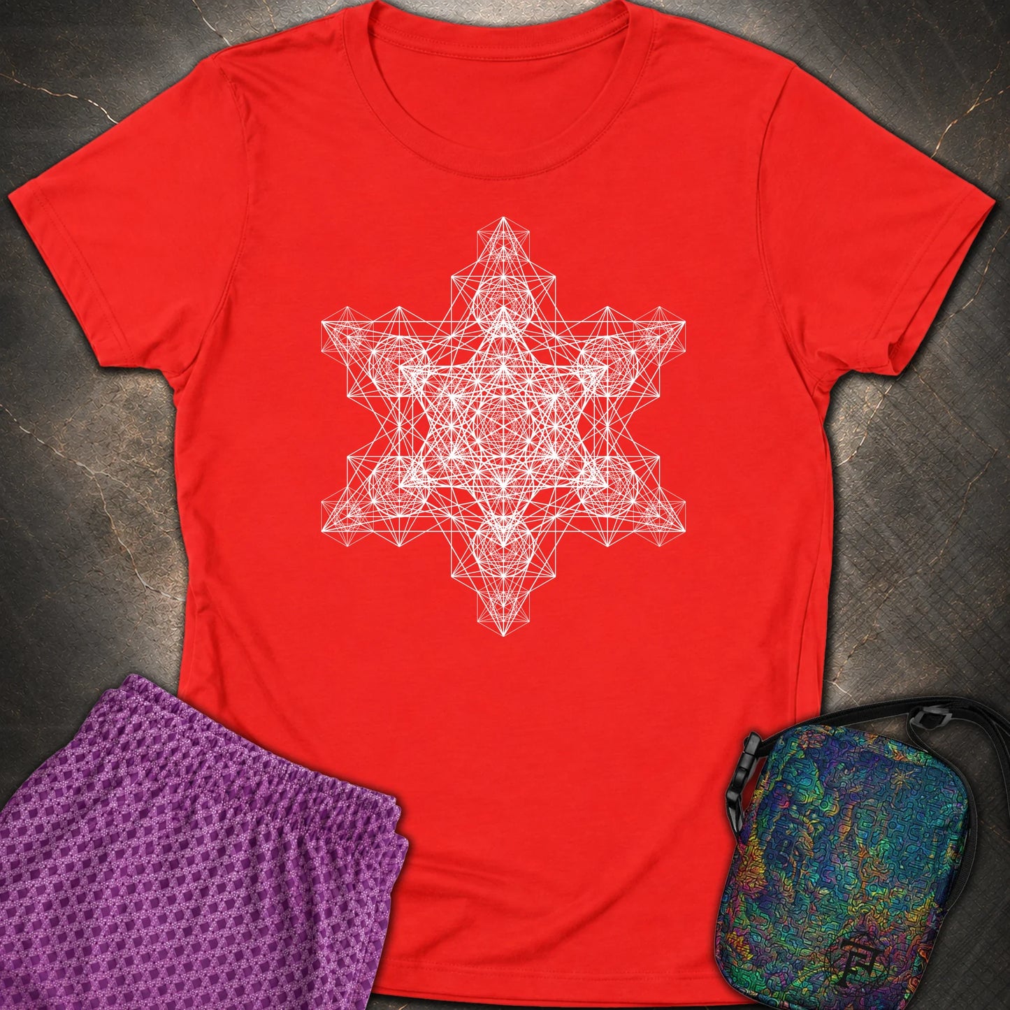 Metatron Fractal Star Women's T-shirt - Metatron Fractal Star Women's T-shirt - Red