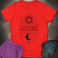 As Above So Below Sun Moon Womens T-Shirt