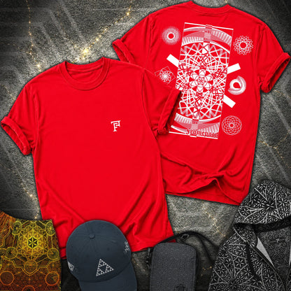 FramePace Geometry 2 Sided T-Shirt - FramePace Geometry 2 Sided T-Shirt - Red