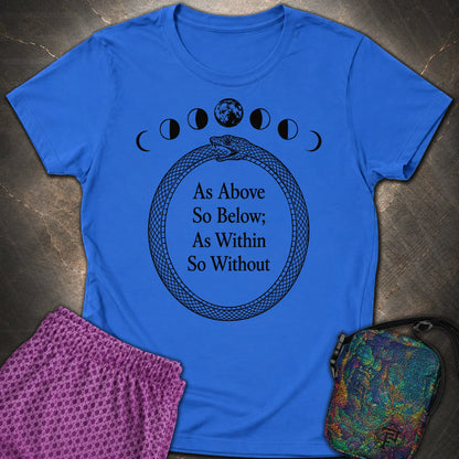 As Above So Below Ouroboros - As Above So Below Ouroboros Womens T-Shirt - Royal