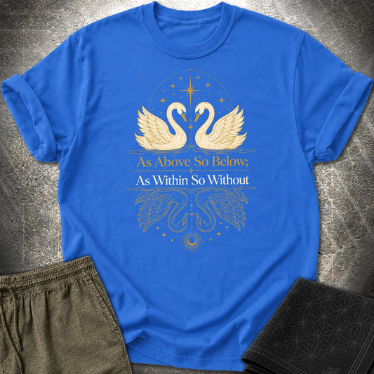 As Above So Below Swans T-Shirt - As Above So Below Swans T-Shirt - Royal