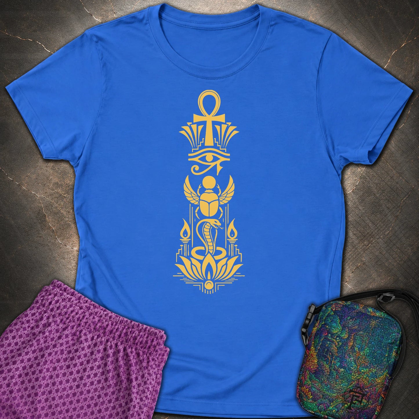 Sacred Symbols of Eternal Life - Sacred Symbols of Eternal Life Womens T-Shirt - Royal