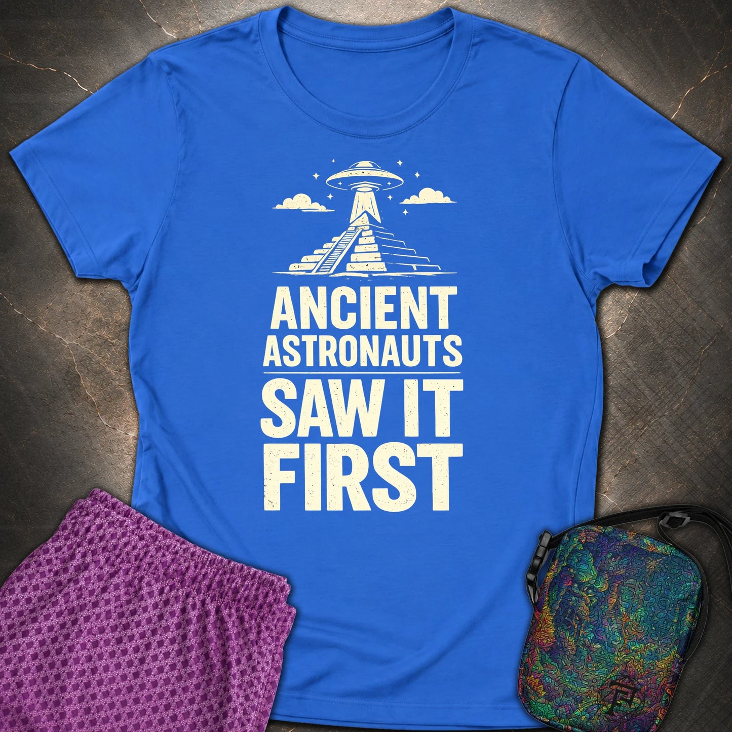 Ancient Astronaut Saw It First - Ancient Astronaut Saw It First Womens T-Shirt - Royal