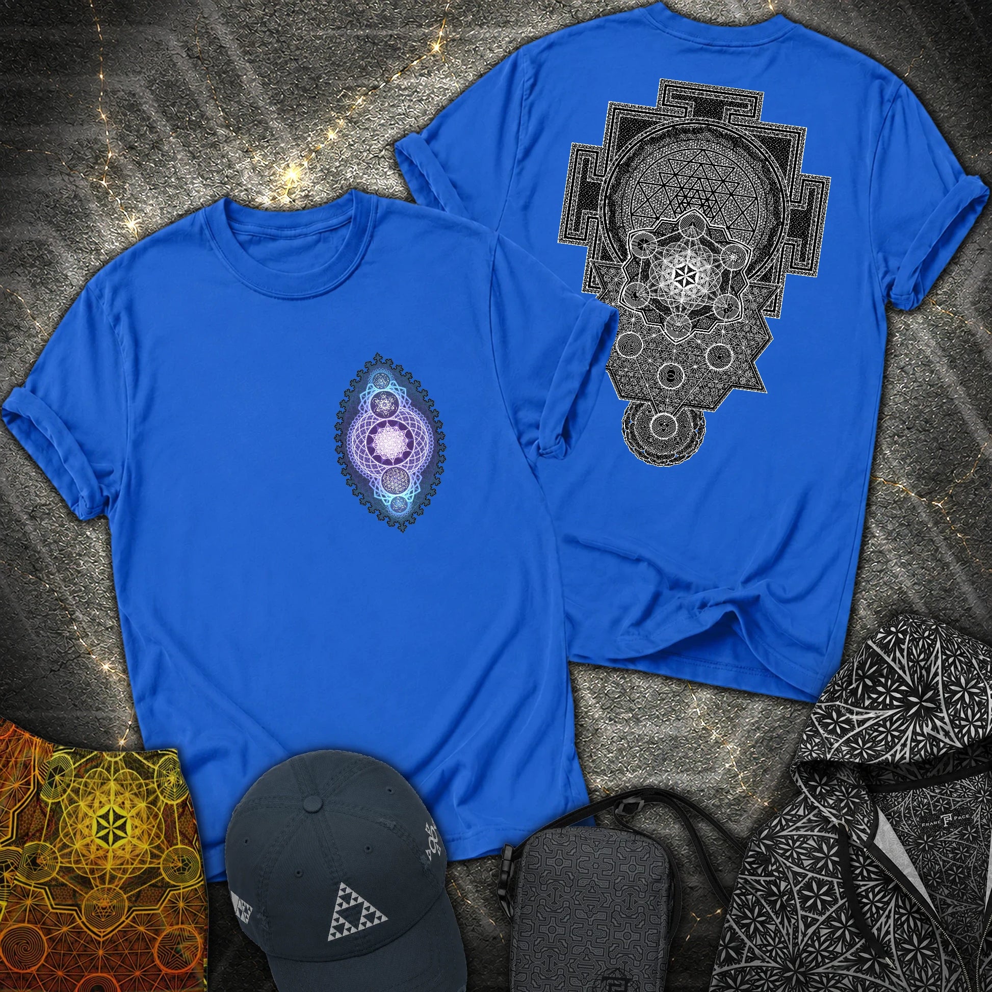 Ultimate Sacred Geometry 2 Sided T-Shirt - Ultimate Sacred Geometry 2 Sided T-Shirt - Royal