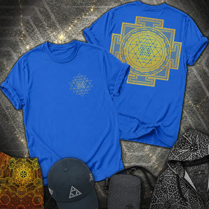 Sri Yantra Patterns 2 Sided T-Shirt - Sri Yantra Patterns 2 Sided T-Shirt - Royal
