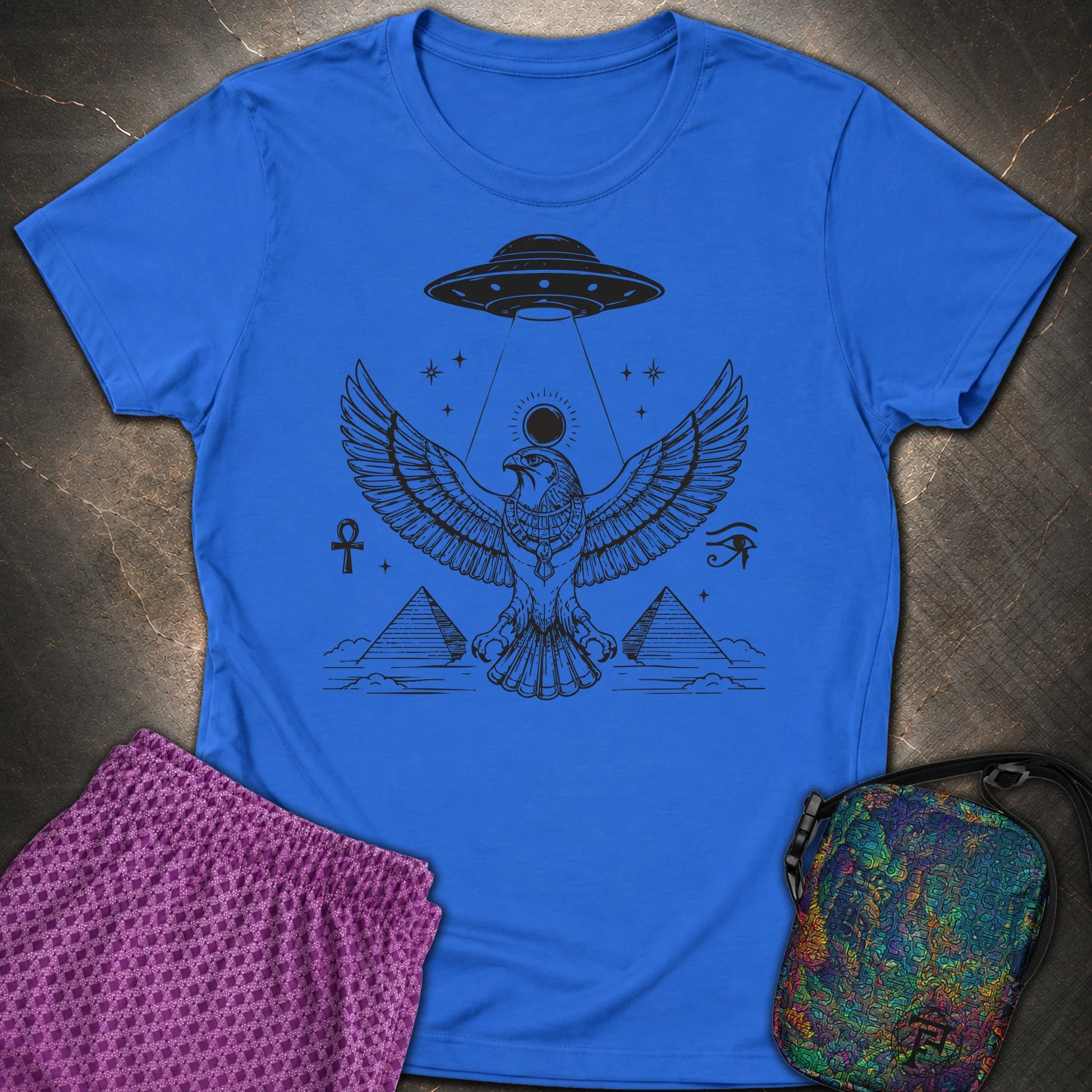 Shadow Falcon Under Alien Light - Shadow Falcon Under Alien Light Womens T-Shirt - Royal