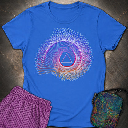 Spiralling Gradient Triangle - Spiralling Gradient Triangle Womens T-Shirt - Royal