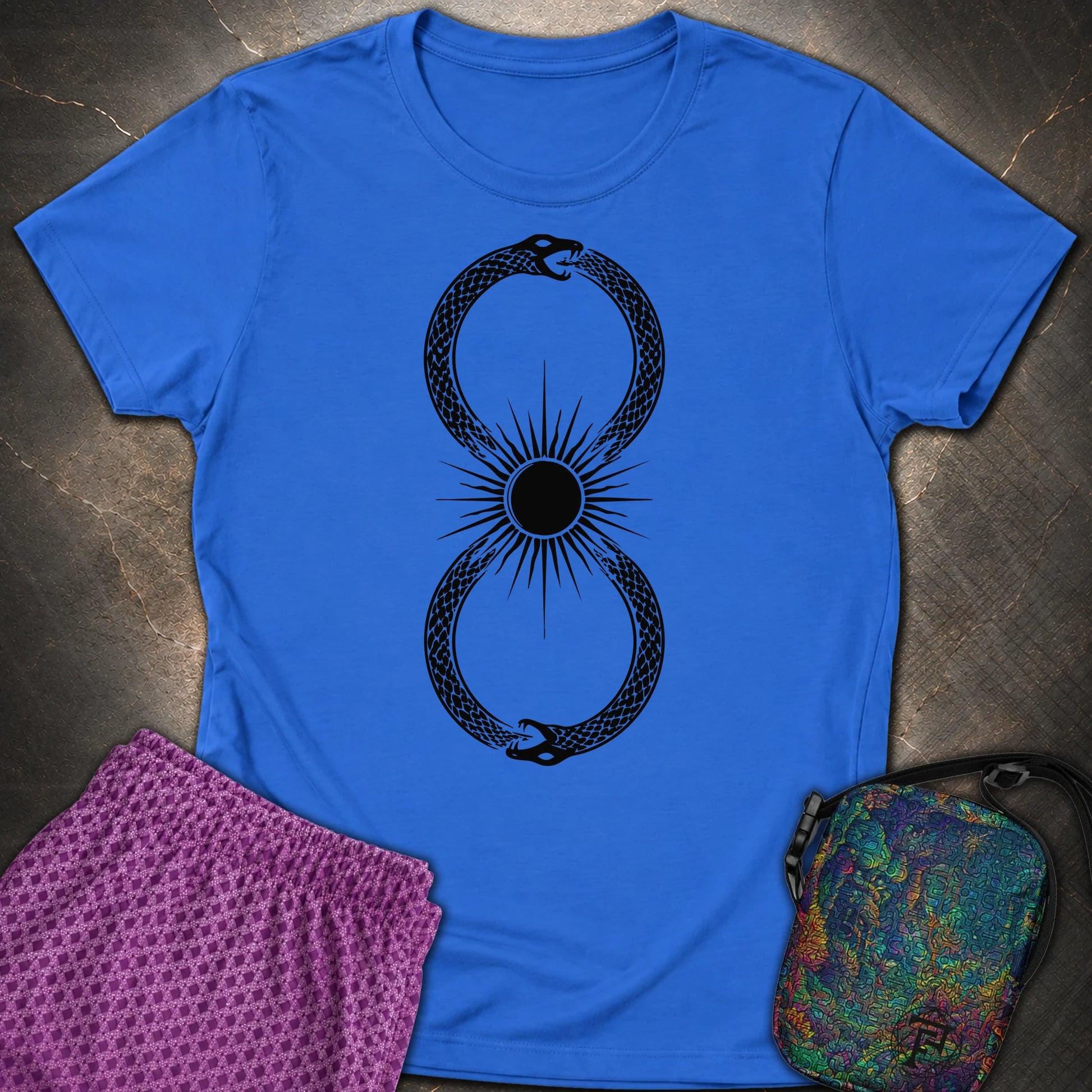 Ouroboros Sun - Ouroboros Sun Womens T-Shirt - Royal