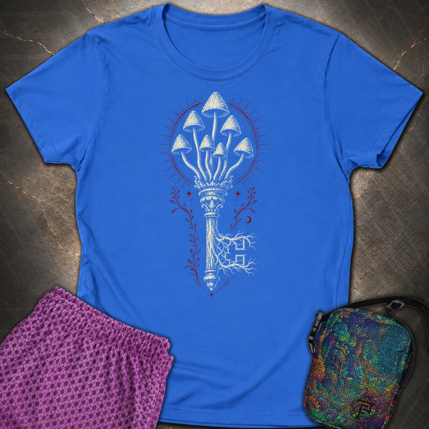 The Mushroom Key - The Mushroom Key Womens T-Shirt - Royal