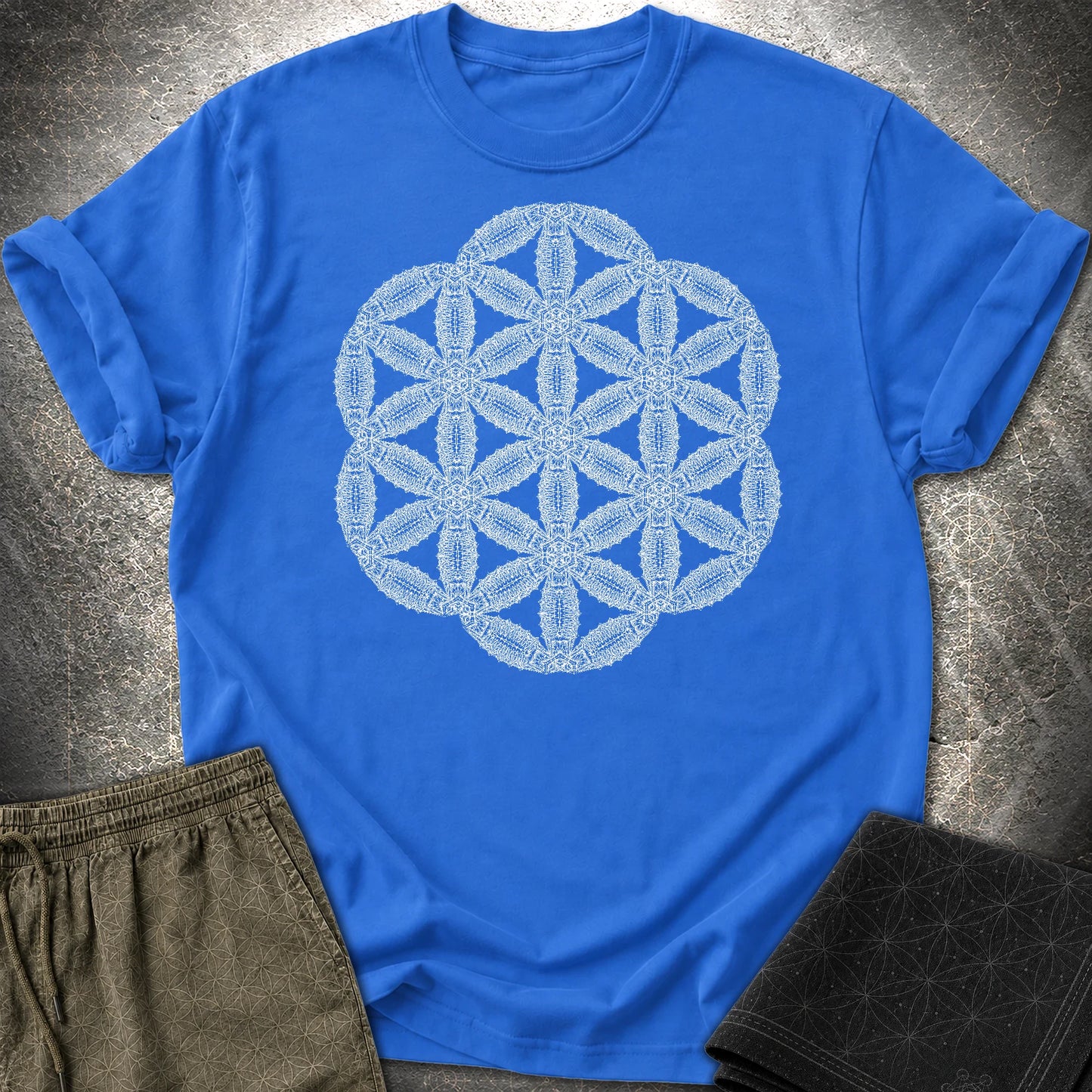 Organic Seed Of Life T-Shirt - Organic Seed Of Life T-Shirt - Royal