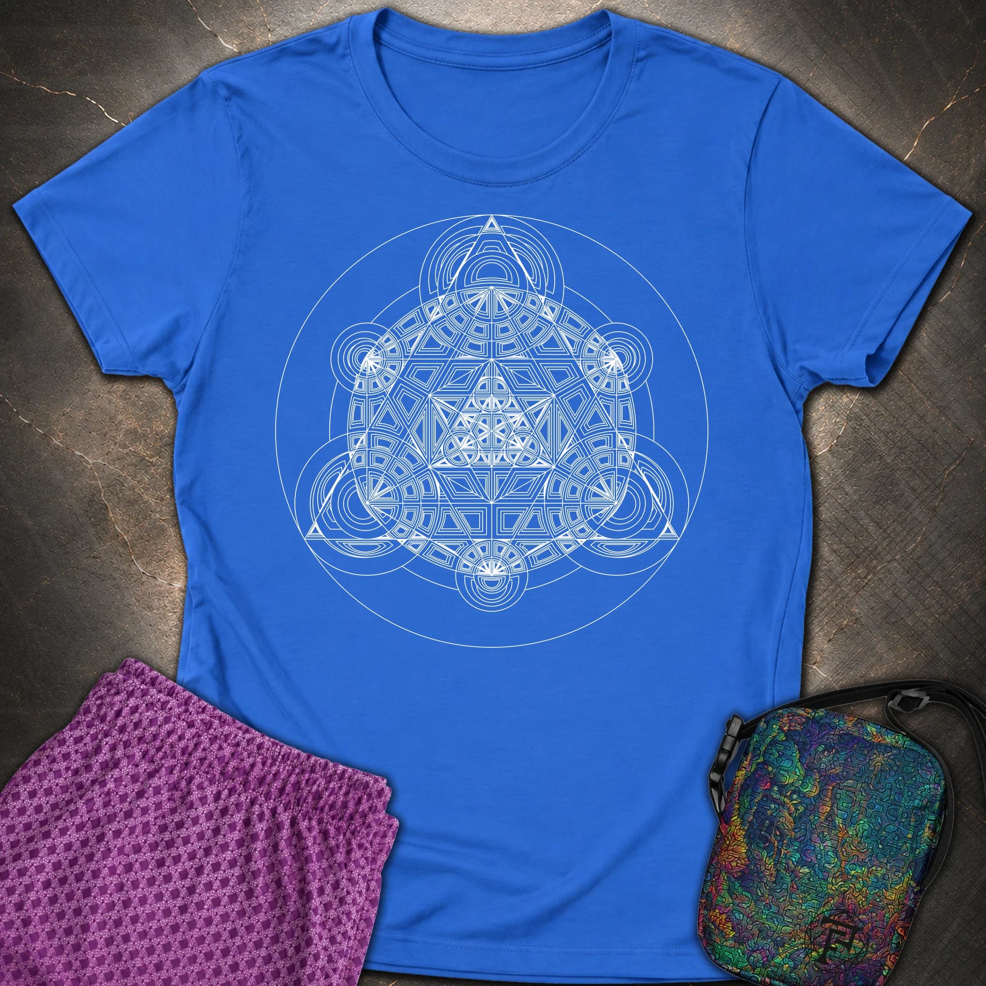 Sacred Mosaic T-Shirt - Sacred Mosaic Womens T-Shirt - Royal