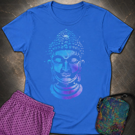 Buddha Flower Of Life Pattern Womens T-Shirt - Buddha Flower Of Life Pattern Womens T-Shirt - Royal