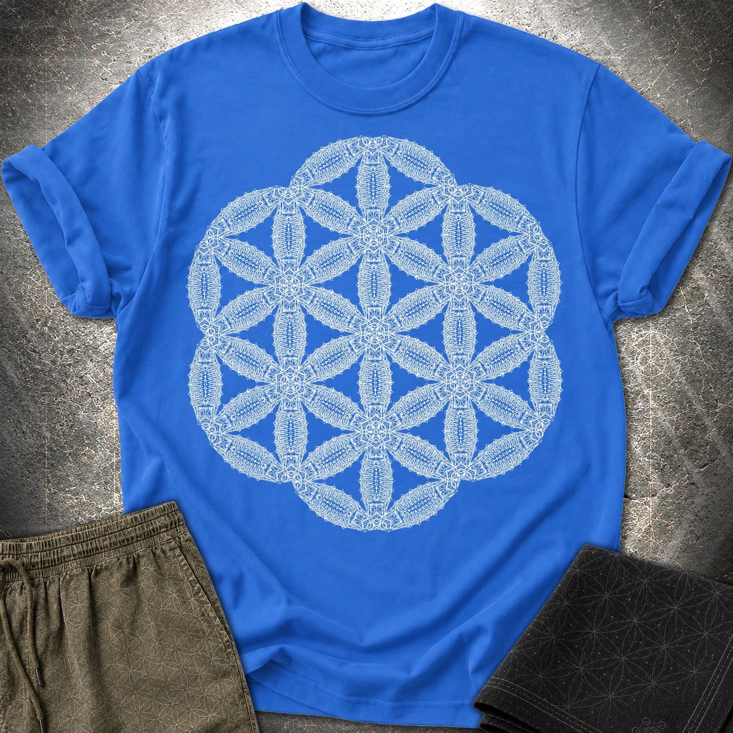 Organic Seed Of Life T-Shirt - Organic Seed Of Life T-Shirt - Royal