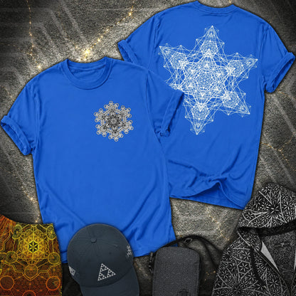 Metatron Fractal Star 2 Sided T-Shirt - Metatron Fractal Star 2 Sided T-Shirt - Royal