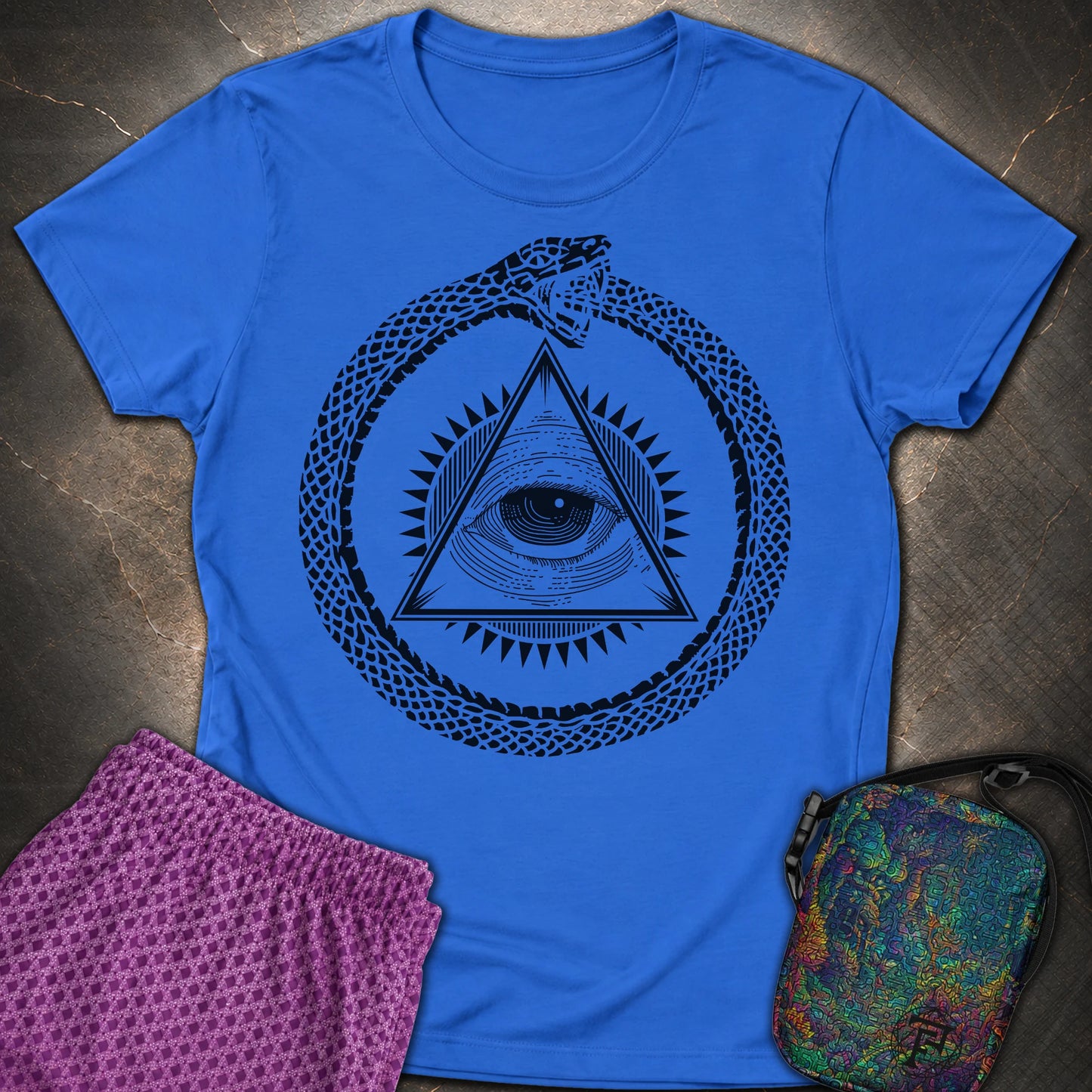 Ouroboros Eye of Providence - Ouroboros Eye of Providence Womens T-Shirt - Royal