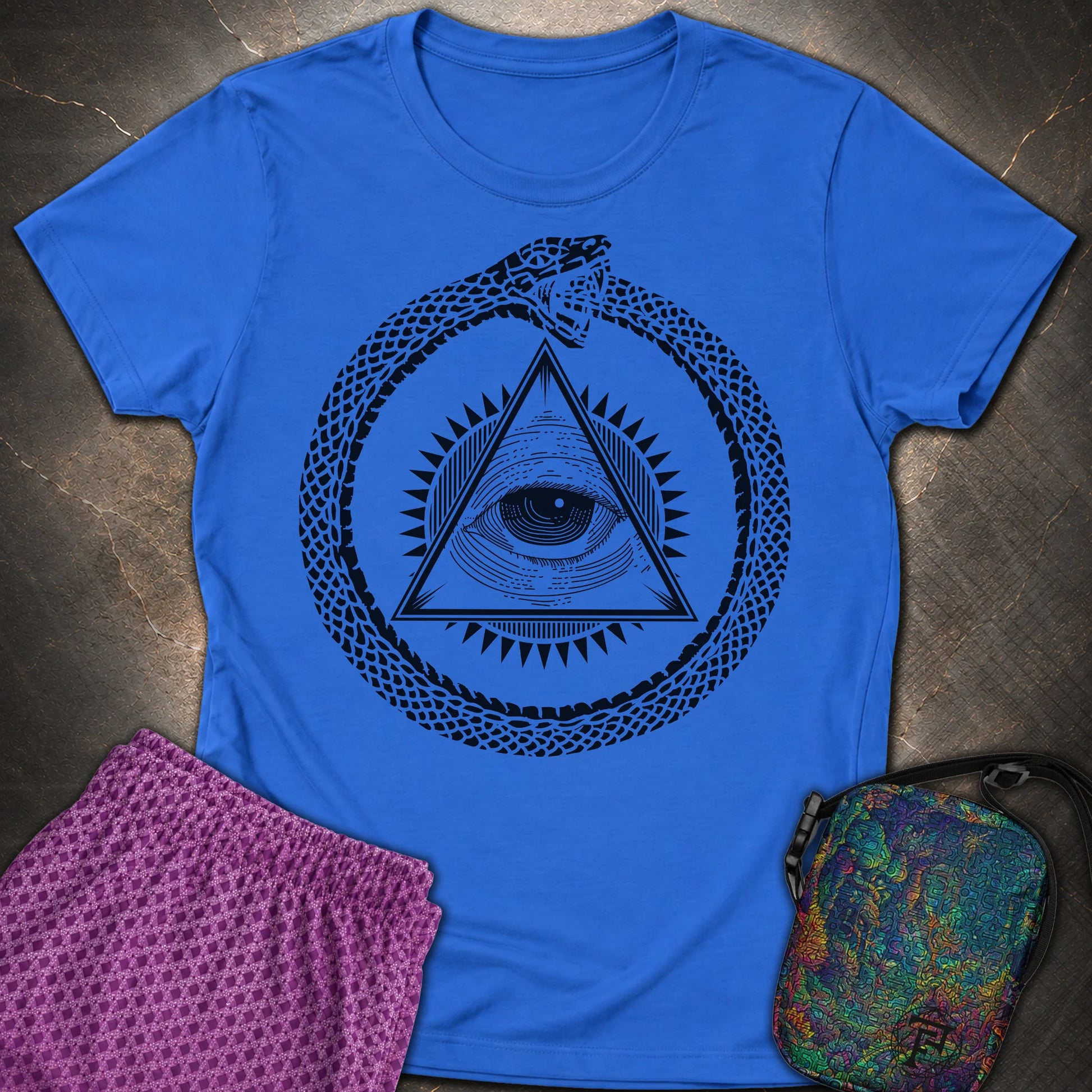 Ouroboros Eye of Providence - Ouroboros Eye of Providence Womens T-Shirt - Royal