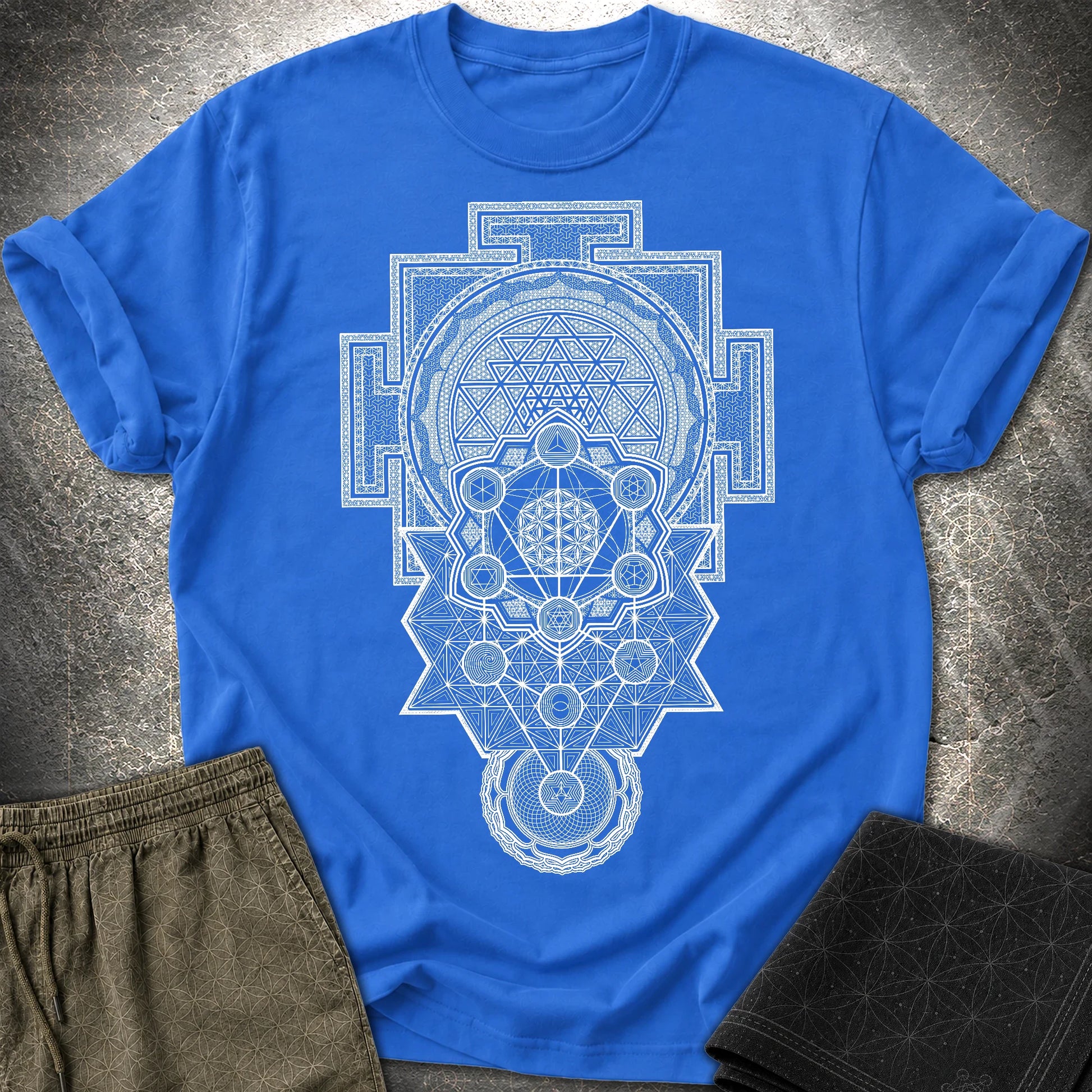 Sacred Geometry Encyclopedia - Sacred Geometry Encyclopedia T-Shirt - Royal