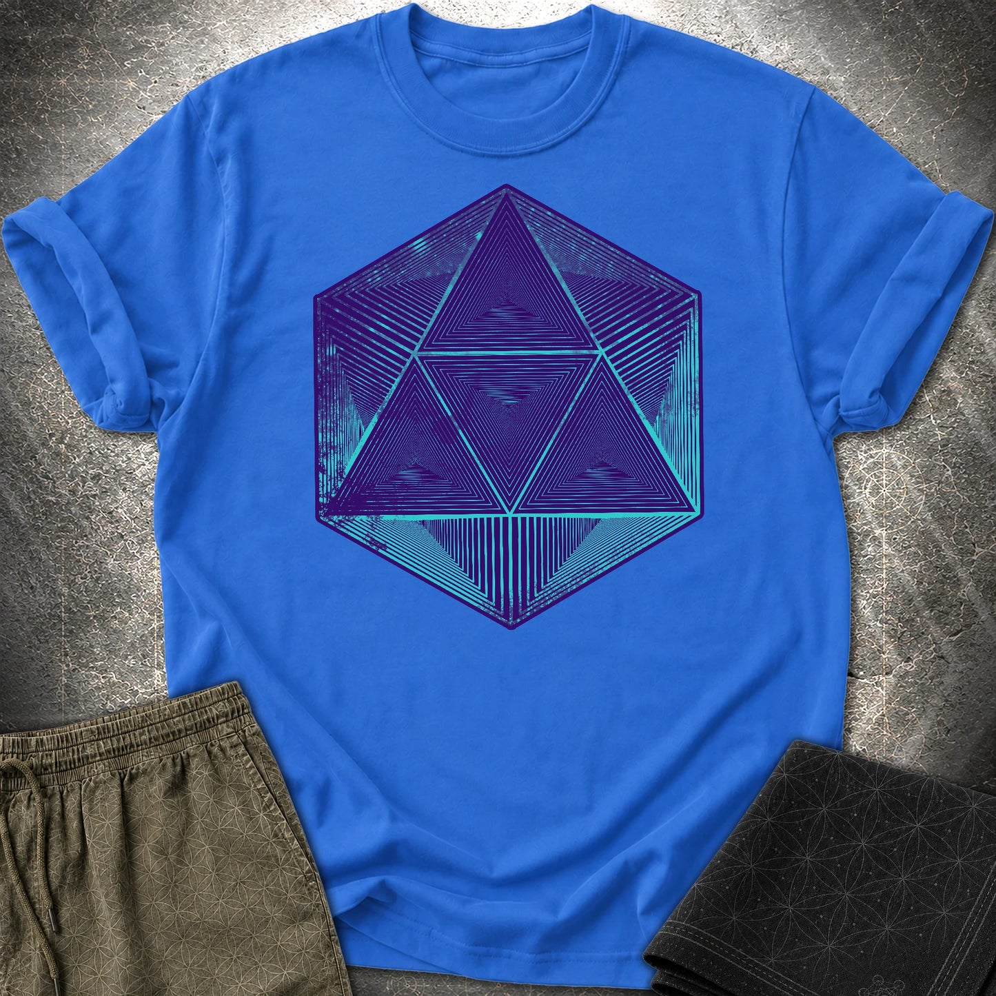 Space Octahedron T-Shirt - Space Octahedron T-Shirt - Royal