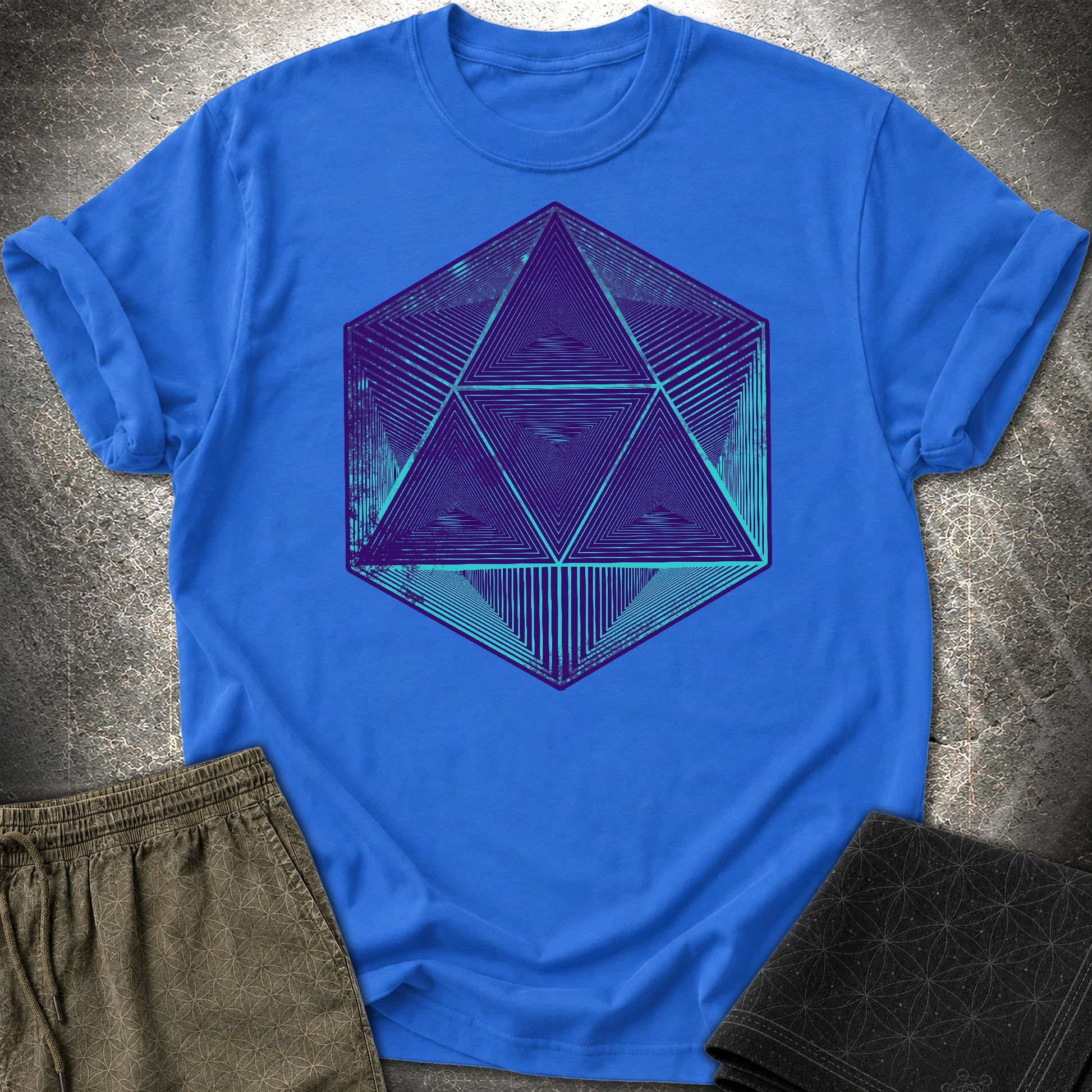 Space Octahedron T-Shirt - Space Octahedron T-Shirt - Royal