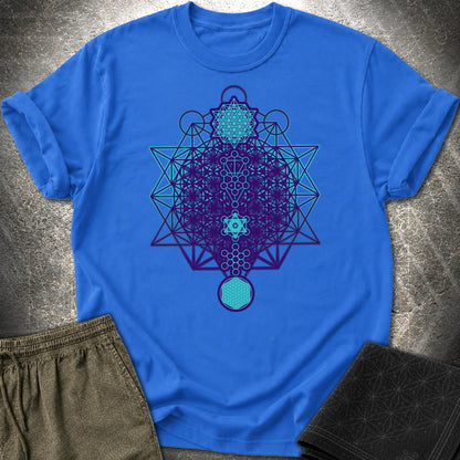 All The Sacred Geometry T-Shirt - All The Sacred Geometry T-Shirt - Royal