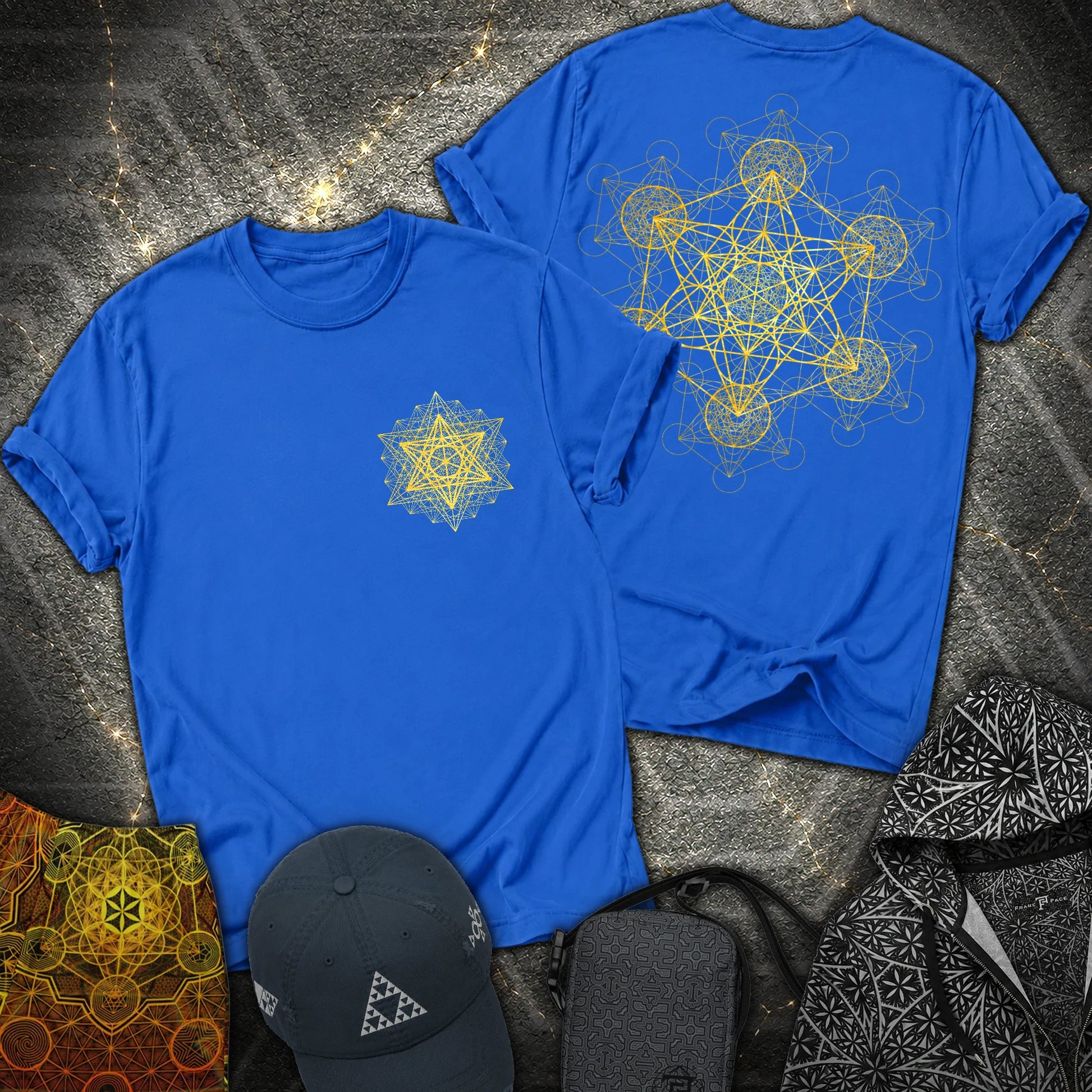 Metatron Fractal 2 Sided T-Shirt - Metatron Fractal 2 Sided T-Shirt - Royal
