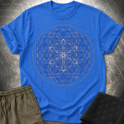 Sacred Flower Grids - Sacred Flower Grids T-Shirt - Royal