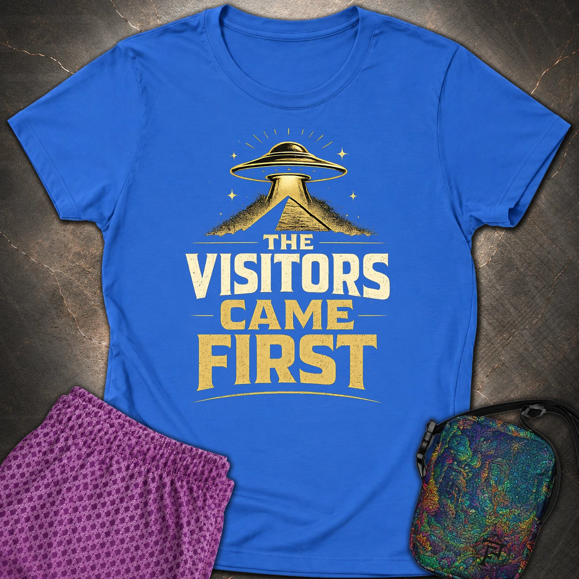The Visitors Come First - The Visitors Come First Womens T-Shirt - Royal