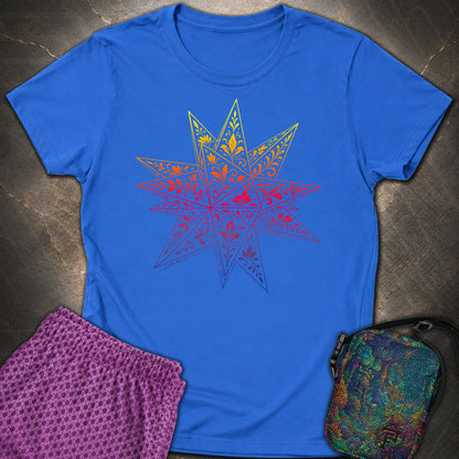 Colorful Stellated Dodecahedron - Colorful Stellated Dodecahedron Womens T-Shirt - Royal