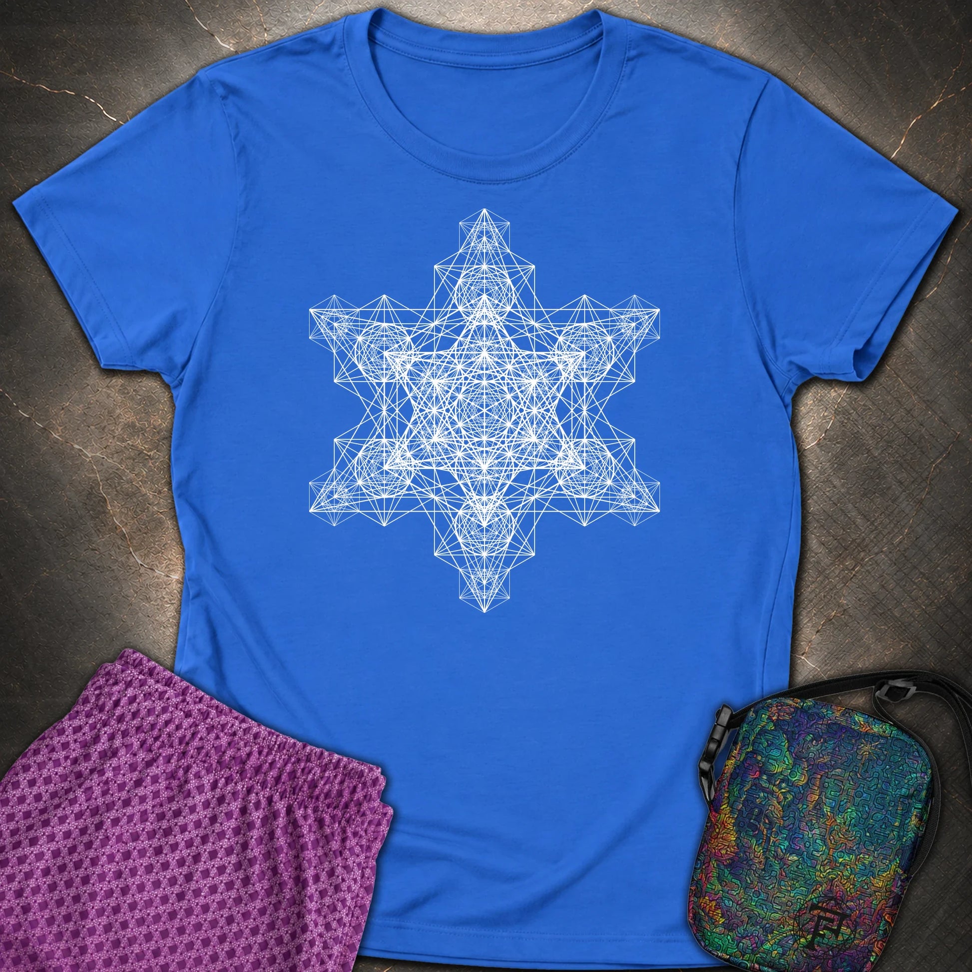 Metatron Fractal Star Women's T-shirt - Metatron Fractal Star Women's T-shirt - Royal