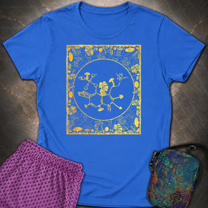 Psilocybin Molecule Mushroom Frame Womens T-Shirt - Psilocybin Molecule Mushroom Frame Womens T-Shirt - Royal