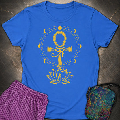 Eye of Life Above Lotus - Eye of Life Above Lotus Womens T-Shirt - Royal