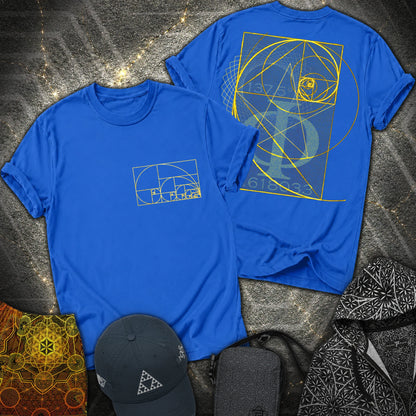 Golden Ratio Spirals 2 Sided T-Shirt - Golden Ratio Spirals 2 Sided T-Shirt - Royal