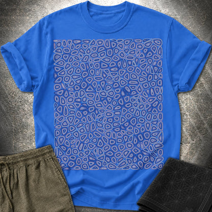 Psychedelic Boho Groovy Abstract Pattern T-Shirt - Psychedelic Boho Groovy Abstract Pattern T-Shirt - Royal