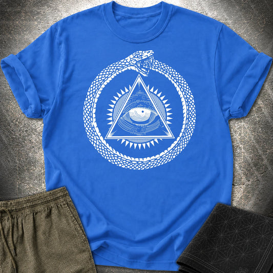 Eye Of Providence Ouroboros T-Shirt - Eye Of Providence Ouroboros T-Shirt - Royal