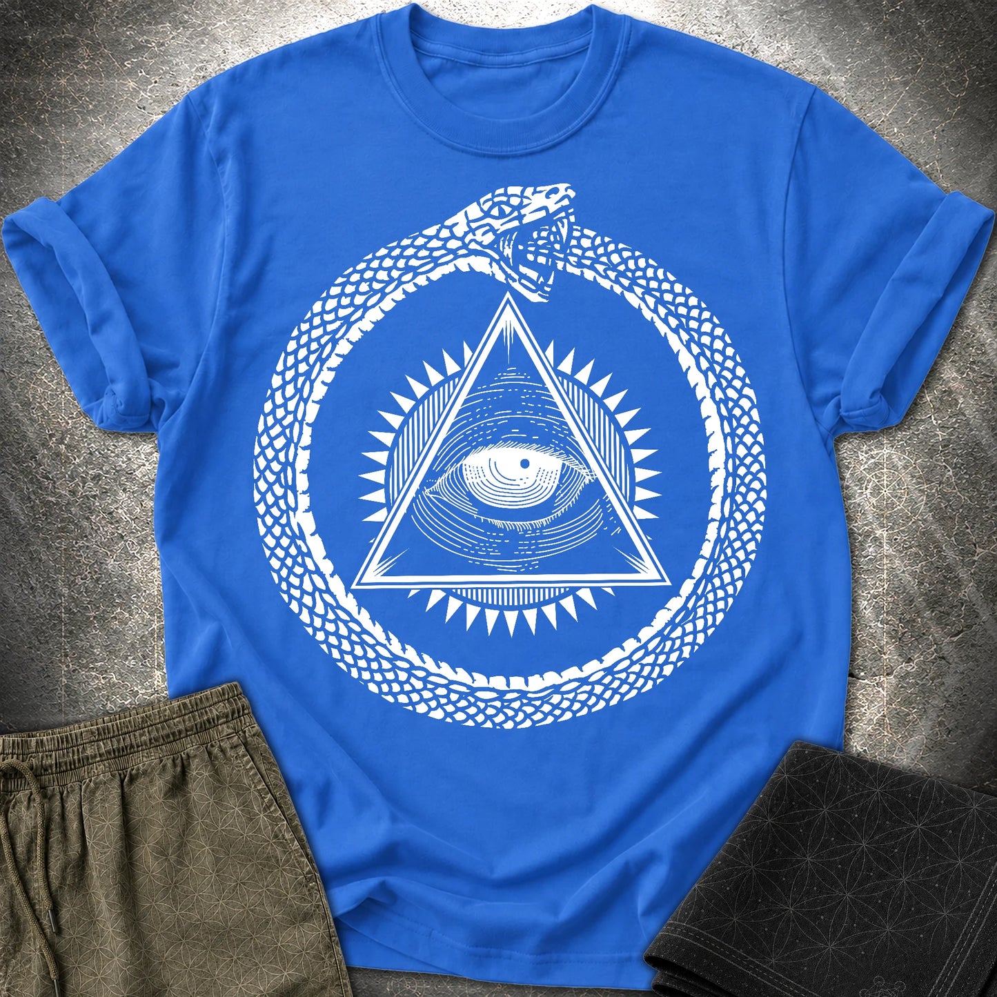 Eye Of Providence Ouroboros T-Shirt - Eye Of Providence Ouroboros T-Shirt - Royal