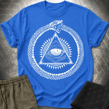 Eye Of Providence Ouroboros T-Shirt - Eye Of Providence Ouroboros T-Shirt - Royal