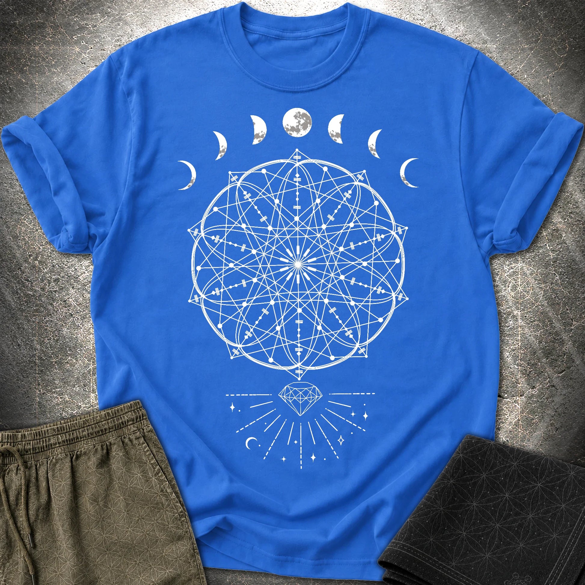 Inner Beauty Moon Phases T-Shirt - Inner Beauty Moon Phases T-Shirt - Royal