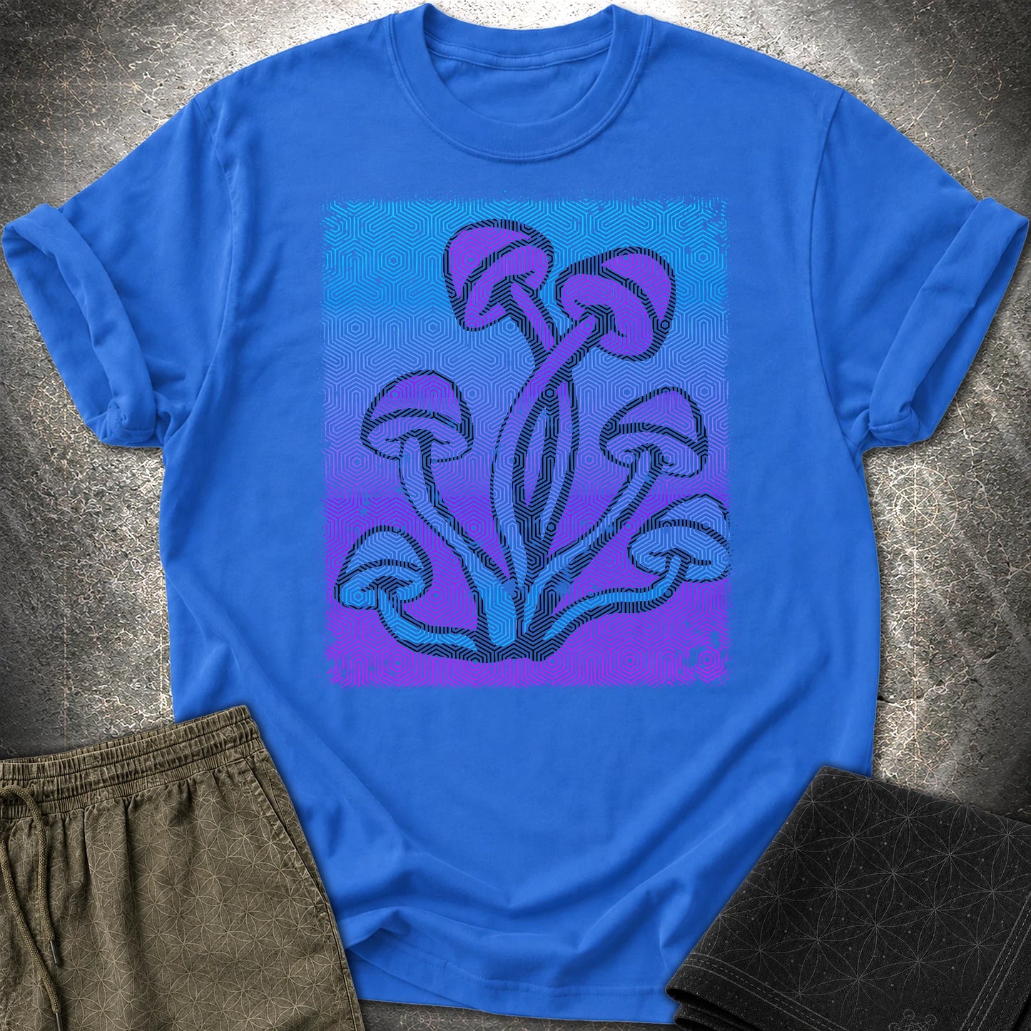 Sacred Mushrooms T-Shirt - Sacred Mushrooms T-Shirt - Royal