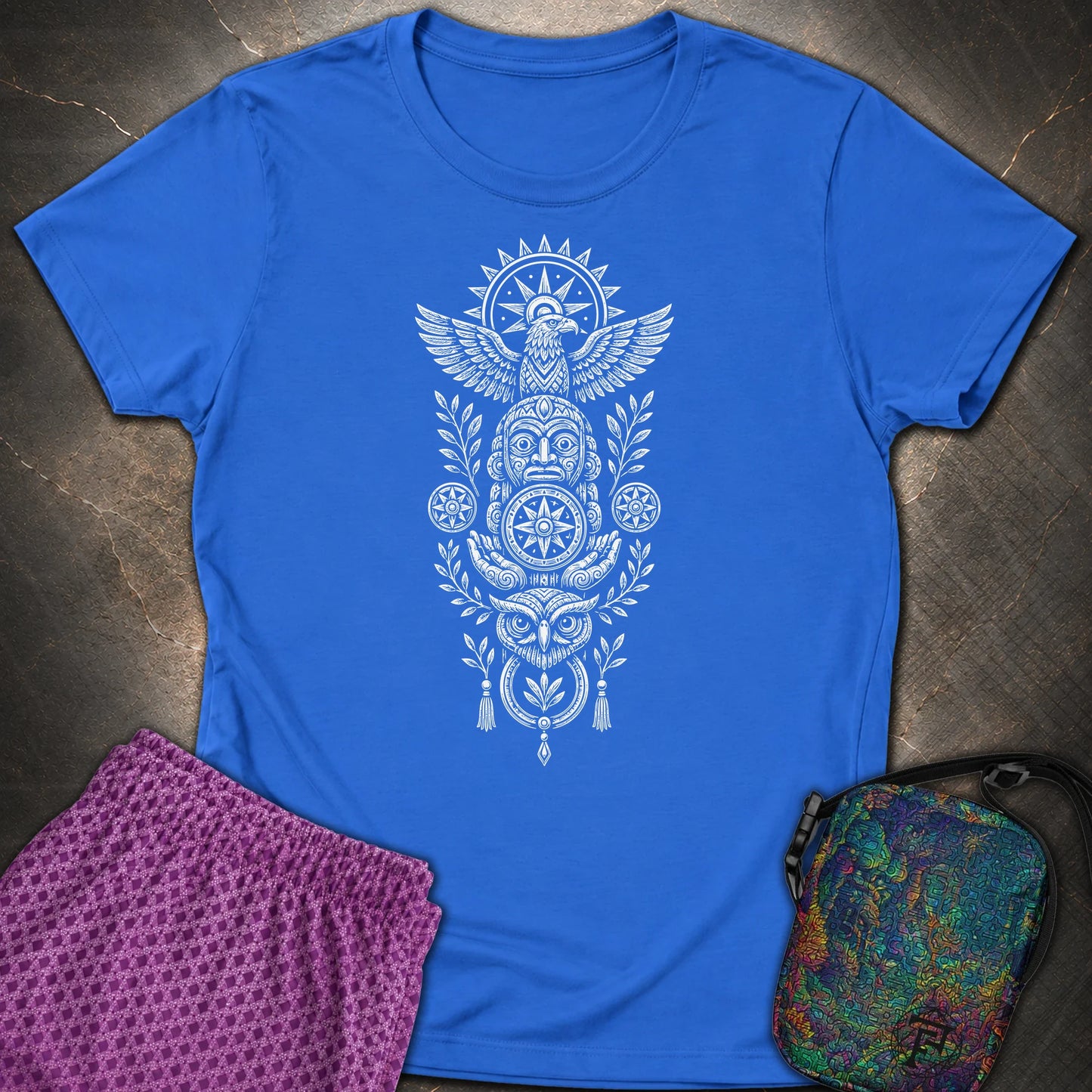 Totem White - Totem White Womens T-Shirt - Royal