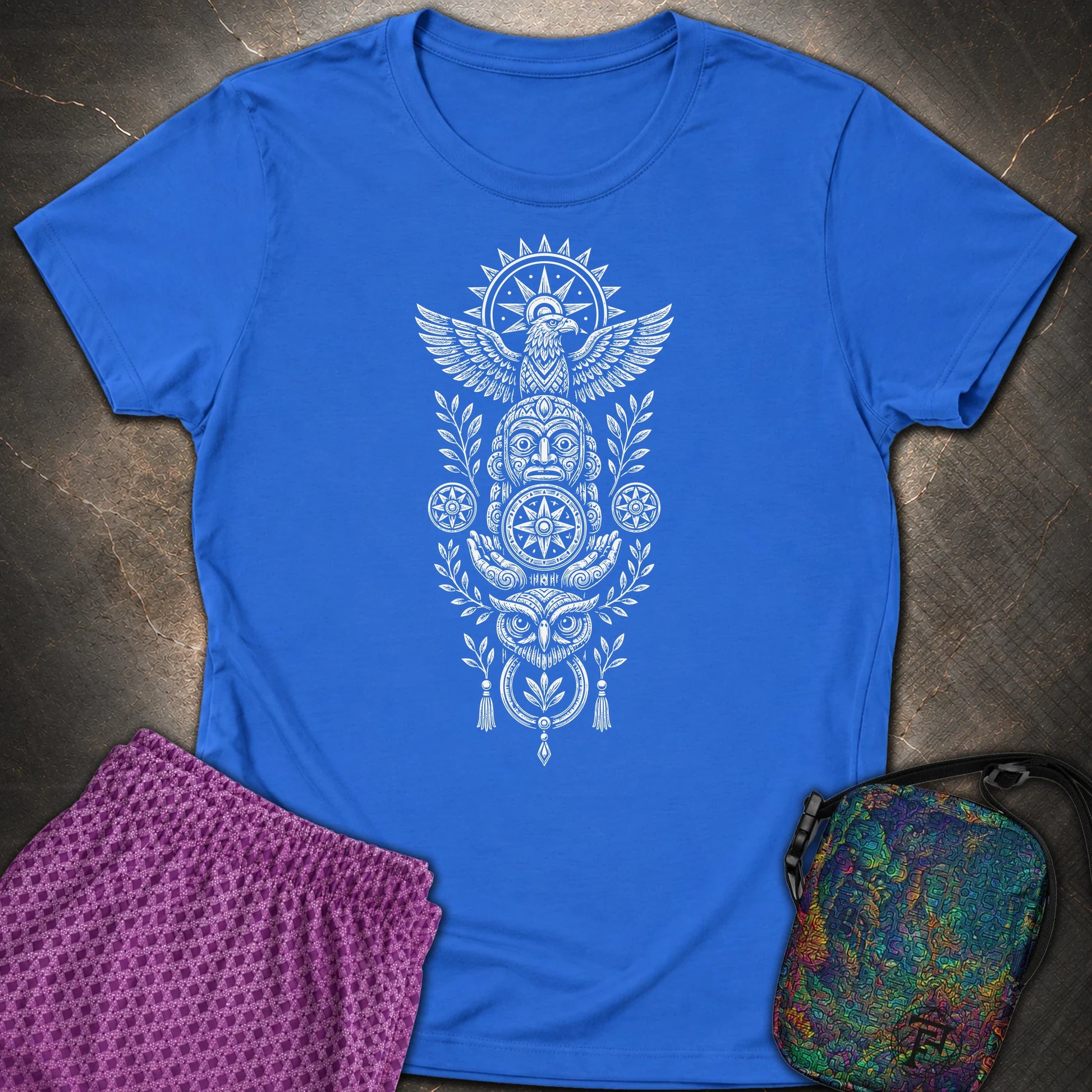 Totem White - Totem White Womens T-Shirt - Royal