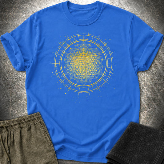 Radiating 64 Tetrahedron T-Shirt - Radiating 64 Tetrahedron T-Shirt - Royal