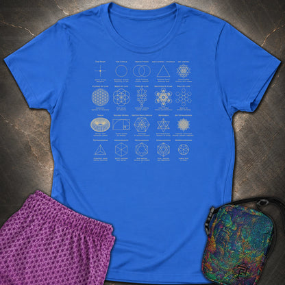 Sacred Geometry Figures Womens T-Shirt - Sacred Geometry Figures Womens T-Shirt - Royal