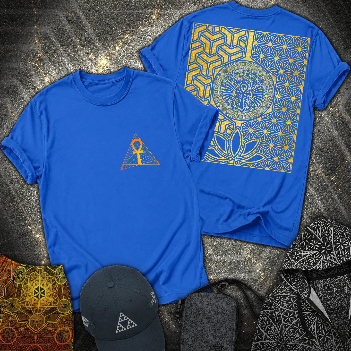 Ankh Egypt 2 Sided T-Shirt - Ankh Egypt 2 Sided T-Shirt - Royal