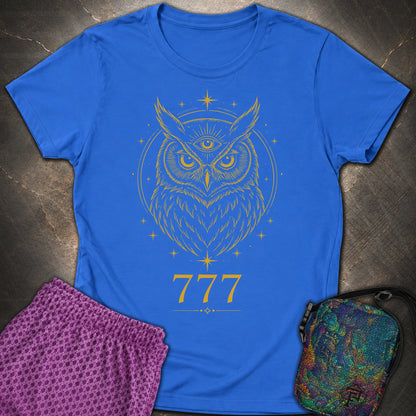 777 Mystic Owl Womens T-Shirt - 777 Mystic Owl Womens T-Shirt - Royal