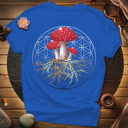 Fly Agaric Flower Of Life T-Shirt