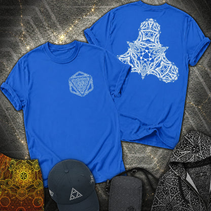 Organic Octahedron Geometry 2 Sided T-Shirt - Organic Octahedron Geometry 2 Sided T-Shirt - Royal