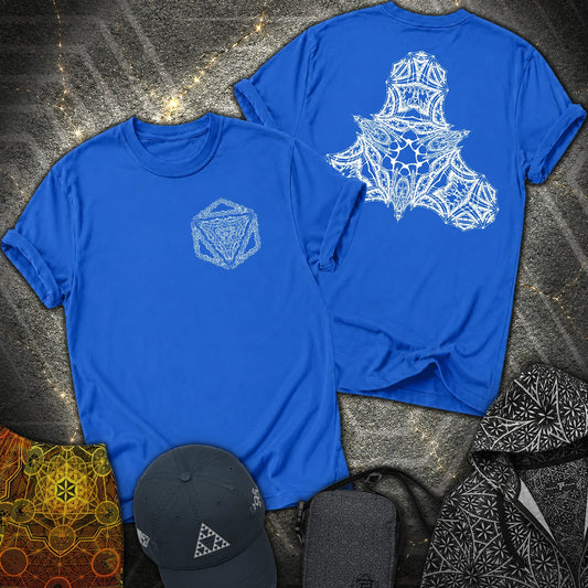 Organic Octahedron Geometry 2 Sided T-Shirt - Organic Octahedron Geometry 2 Sided T-Shirt - Royal