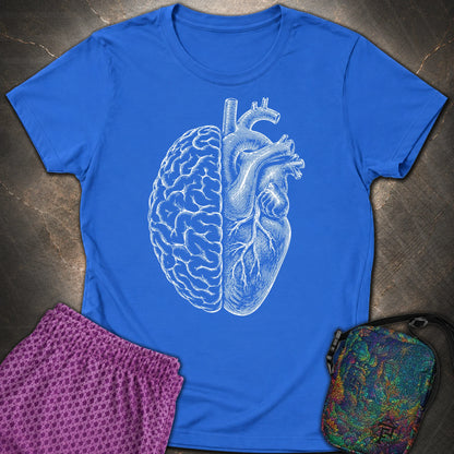 Heart Brain - Heart Brain Womens T-Shirt - Royal