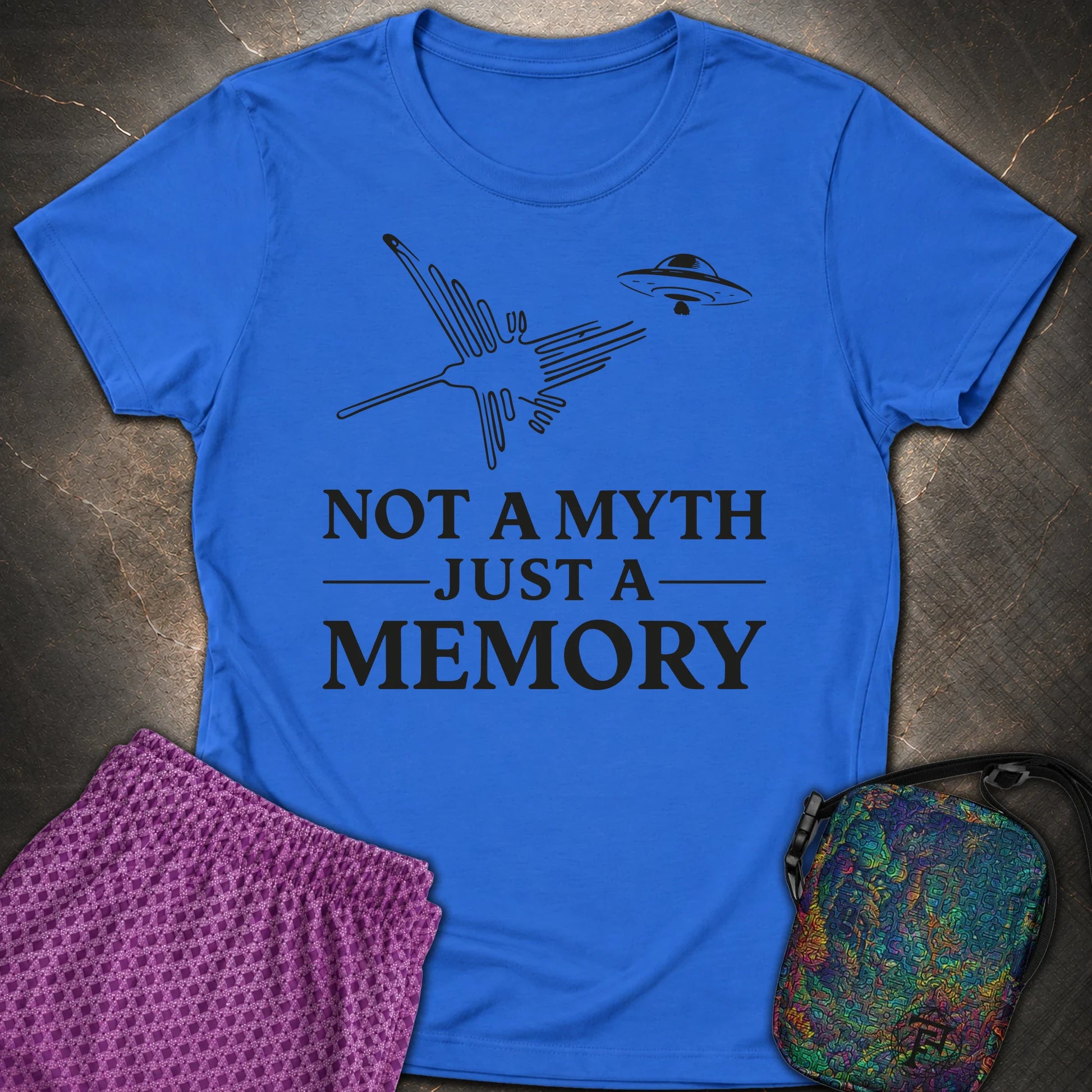 NOT MYTH JUST MEMORY Czarne - NOT MYTH JUST MEMORY Czarne Womens T-Shirt - Royal