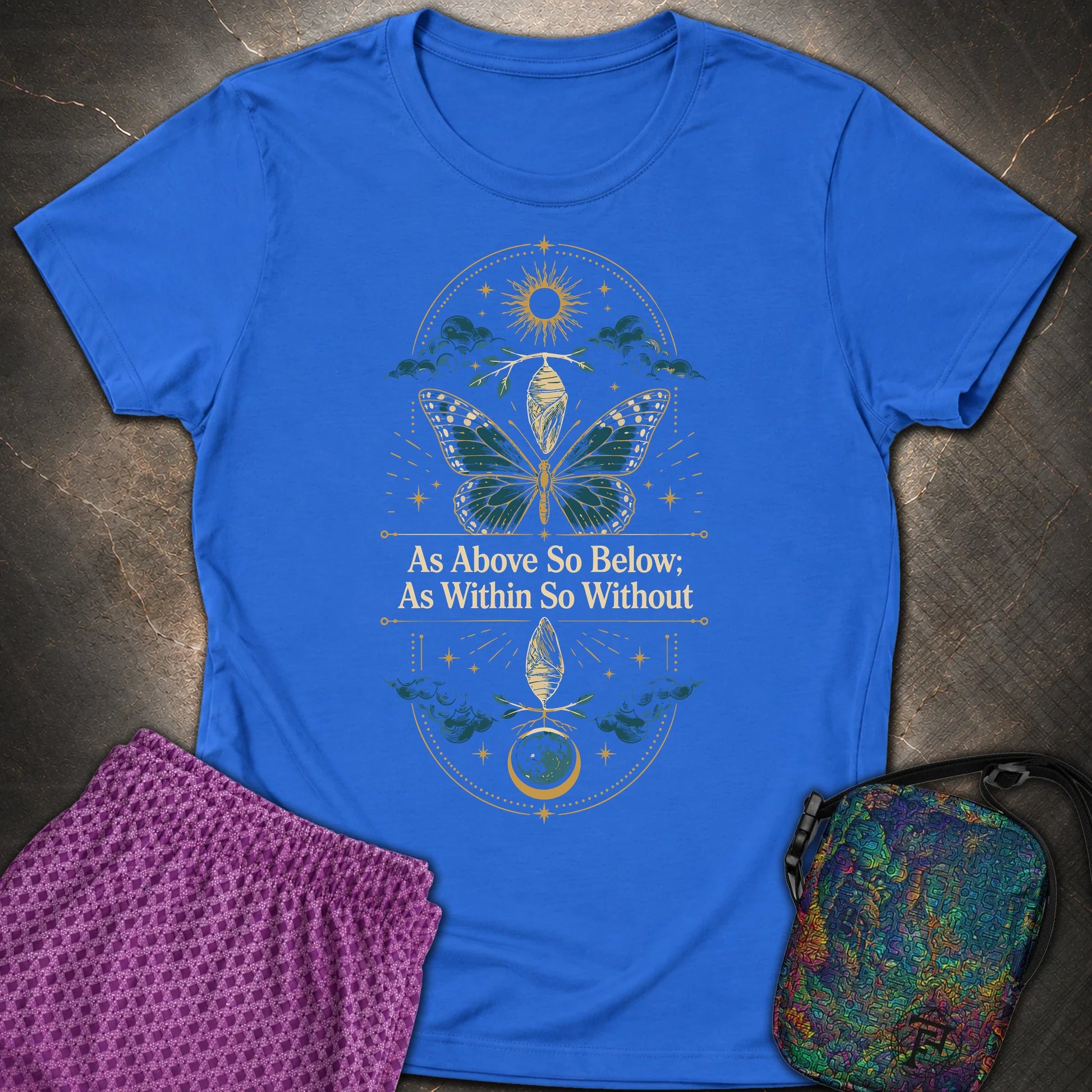 As Above So Below Transformation - As Above So Below Transformation Womens T-Shirt - Royal